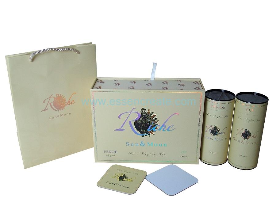 Tea Packaging Paper Tubes with Sliding Drawer Box