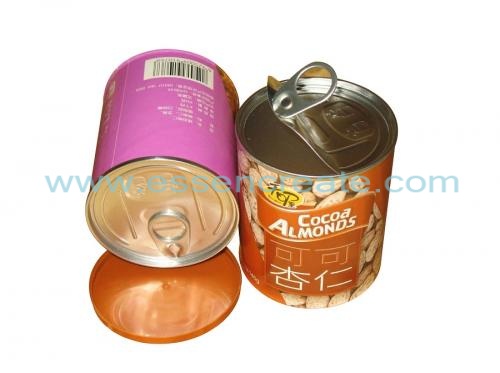 アーモンドの包装のためのペーパー容易な開放端の缶