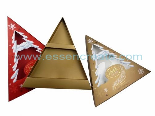 クリスマスチョコレート包装三角形ギフトボックス