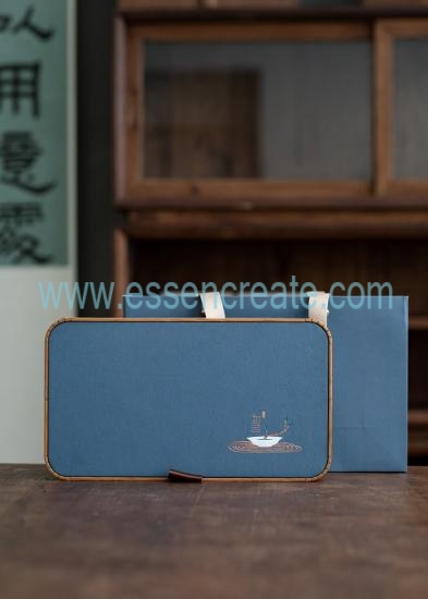 wooden tea gift box with dividers