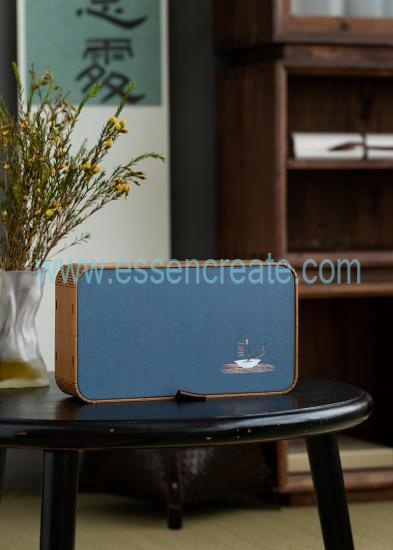 wooden tea gift box with dividers