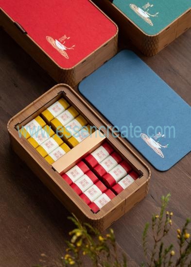 wooden tea gift box with dividers