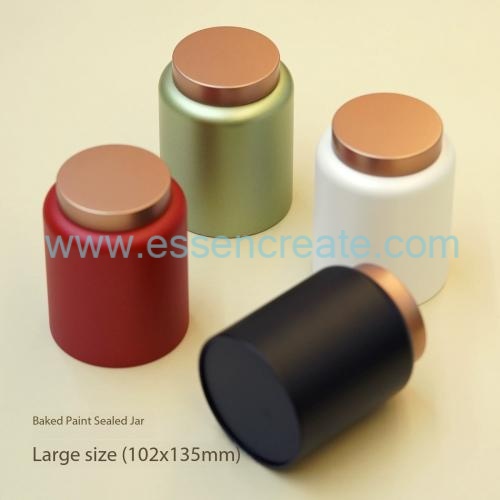 Custom Seamless matte finish Tea iron canister